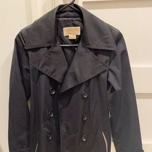 Michael Kors black womens trench coat